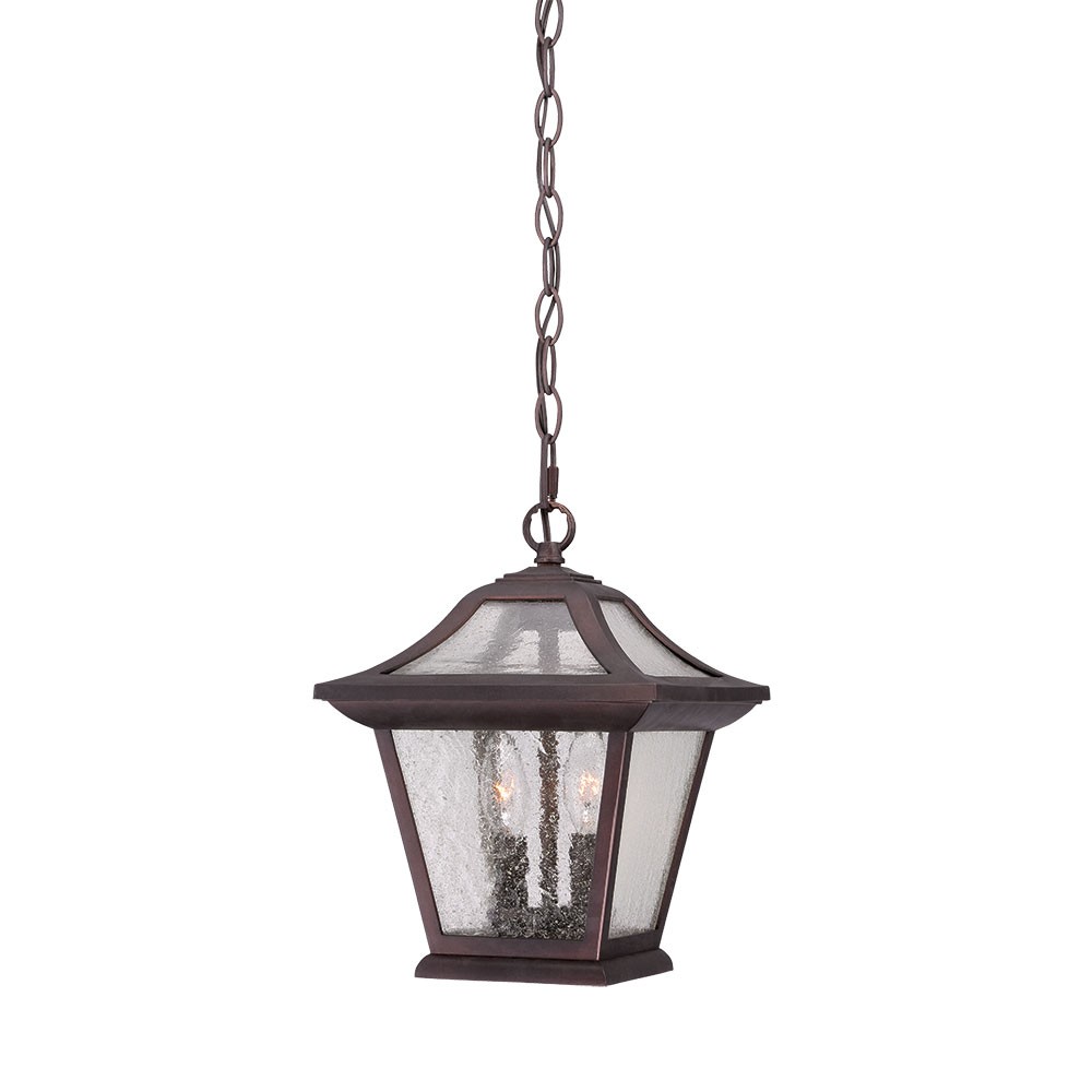 Picture of HomeRoots 397978 12 x 9 x 9 in. Aiken 2-Light Architectural Bronze Hanging Light