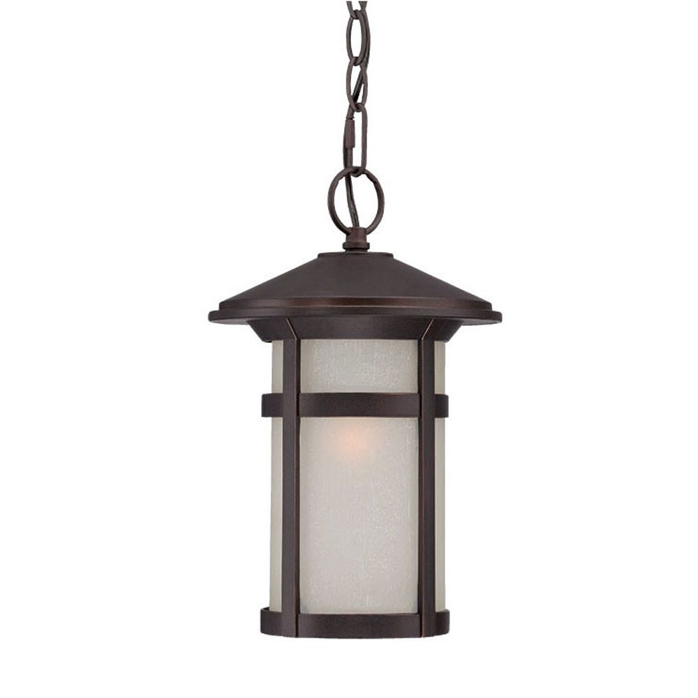 Picture of HomeRoots 397980 13 x 8 x 8 in. Phoenix 1-Light Architectural Bronze Hanging Light