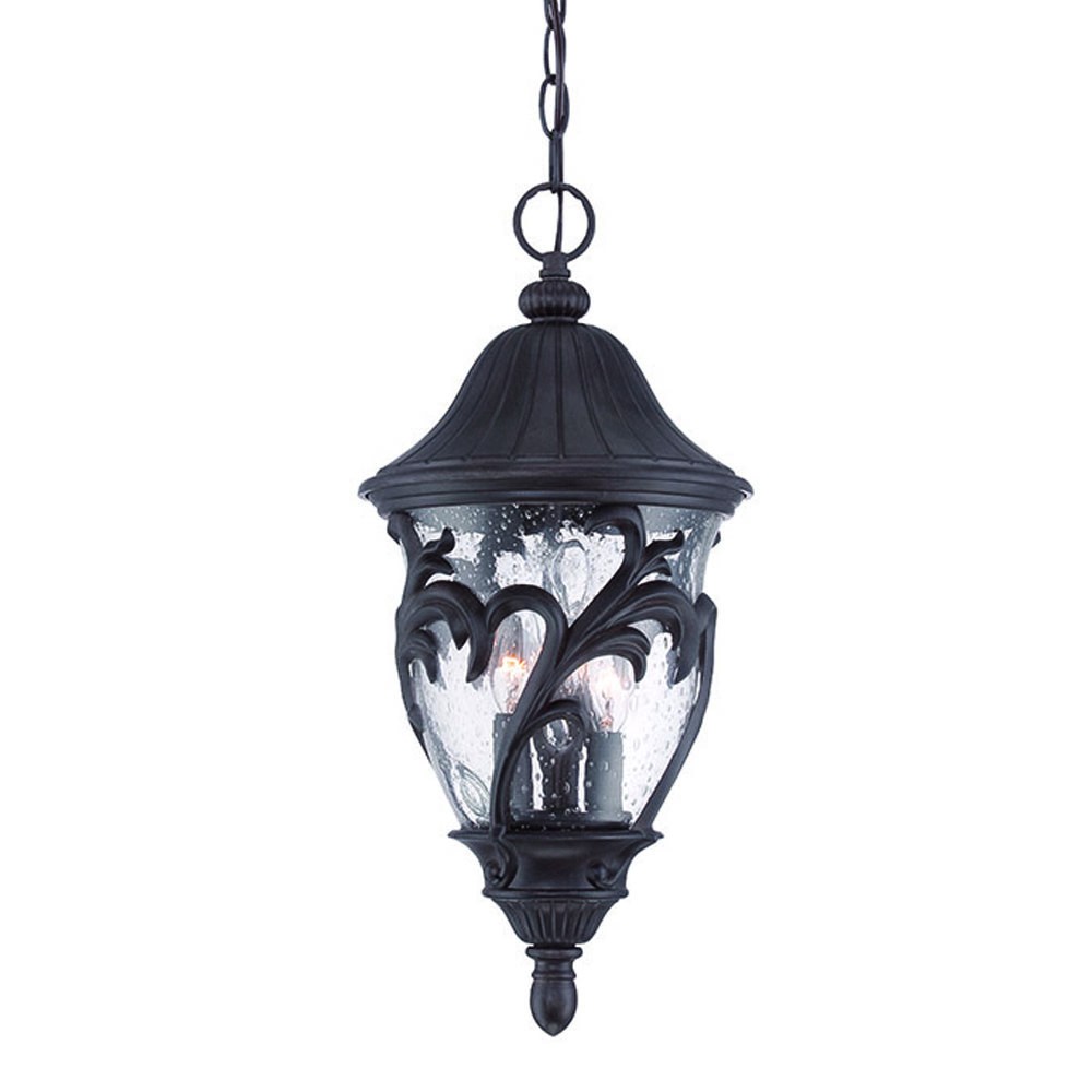 Picture of HomeRoots 397982 19.5 x 9 x 9 in. Capri 3-Light Black Coral Hanging Light