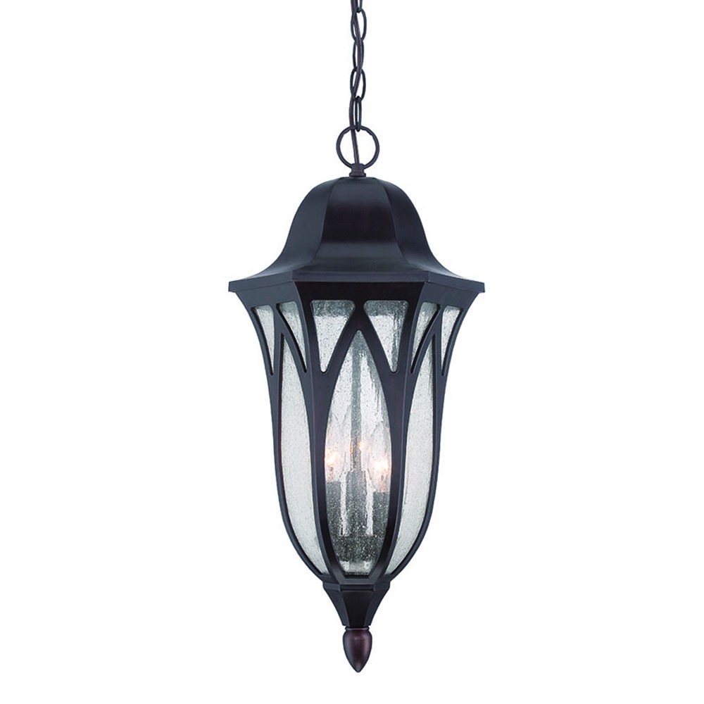 Picture of HomeRoots 397991 23.25 x 11 x 11 in. Milano 3-Light Oil-Rubbed Bronze Hanging Light