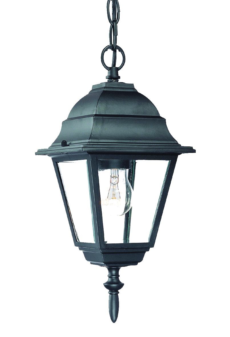 Picture of HomeRoots 397992 12.5 x 8 x 8 in. Builders Choice 1-Light Matte Black Hanging Light