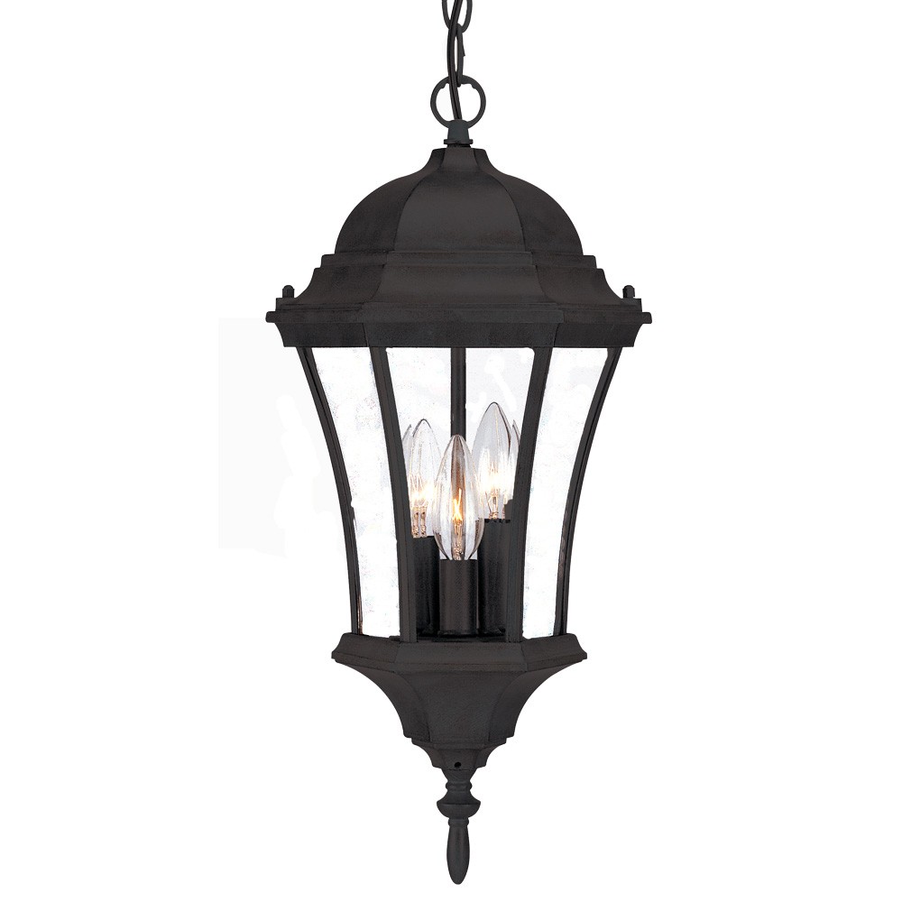 Picture of HomeRoots 397995 19.5 x 9.5 x 9.5 in. Bryn Mawr 3-Light Matte Black Hanging Light