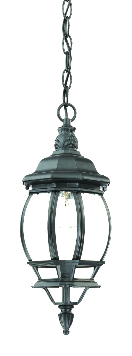 Picture of HomeRoots 397999 17.5 x 6.25 x 6.25 in. Chateau 1-Light Matte Black Hanging Light