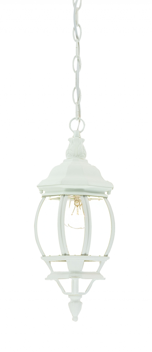 Picture of HomeRoots 398000 17.5 x 6.25 x 6.25 in. Chateau 1-Light Textured White Hanging Light