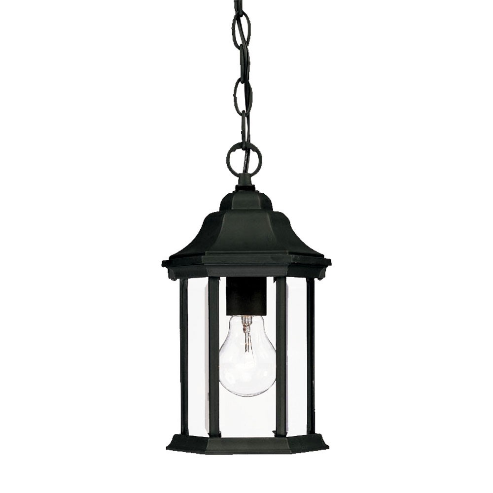 Picture of HomeRoots 398001 12 x 6.25 x 6.25 in. Madison 1-Light Matte Black Hanging Light