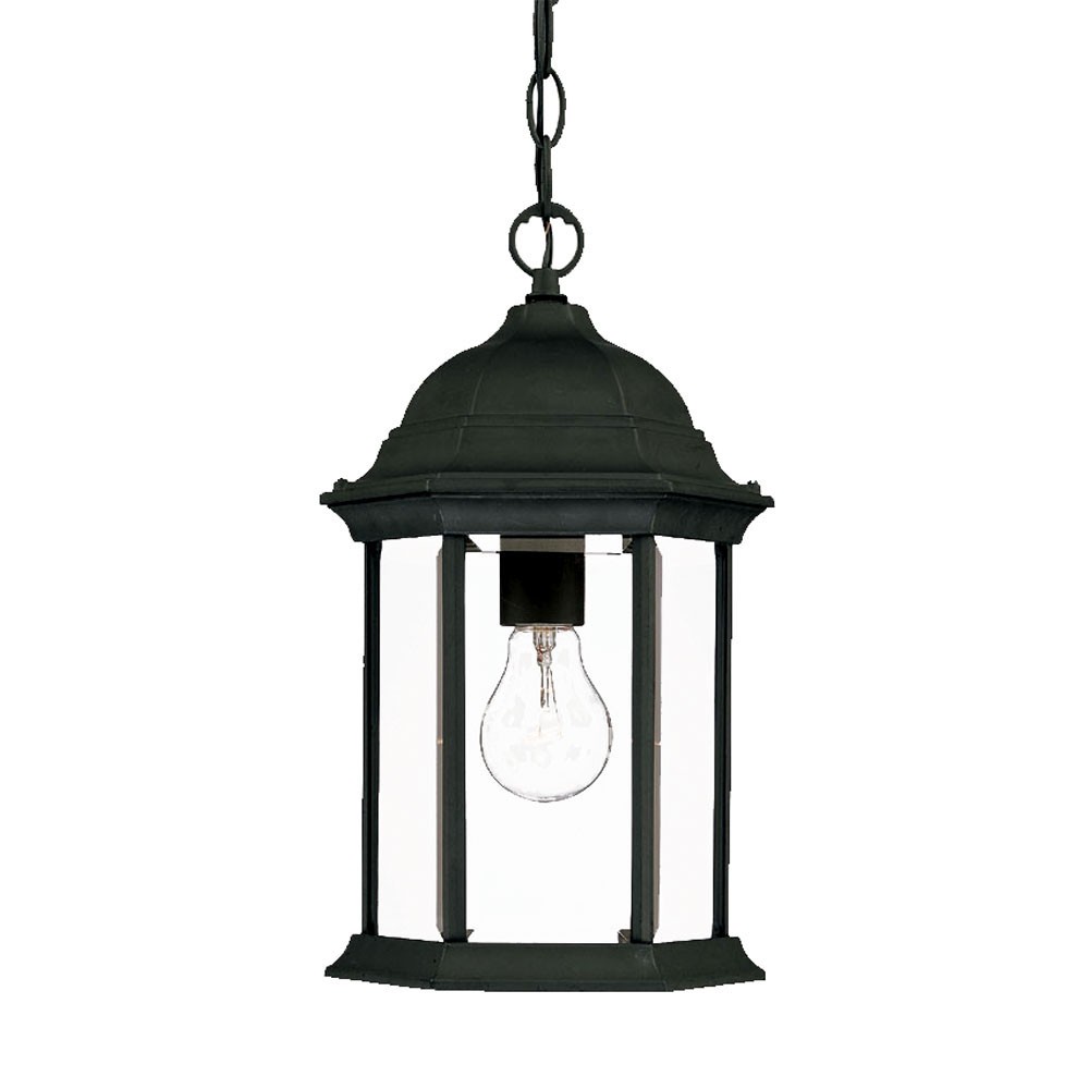 Picture of HomeRoots 398002 14 x 8 x 8 in. Madison 1-Light Matte Black Hanging Light