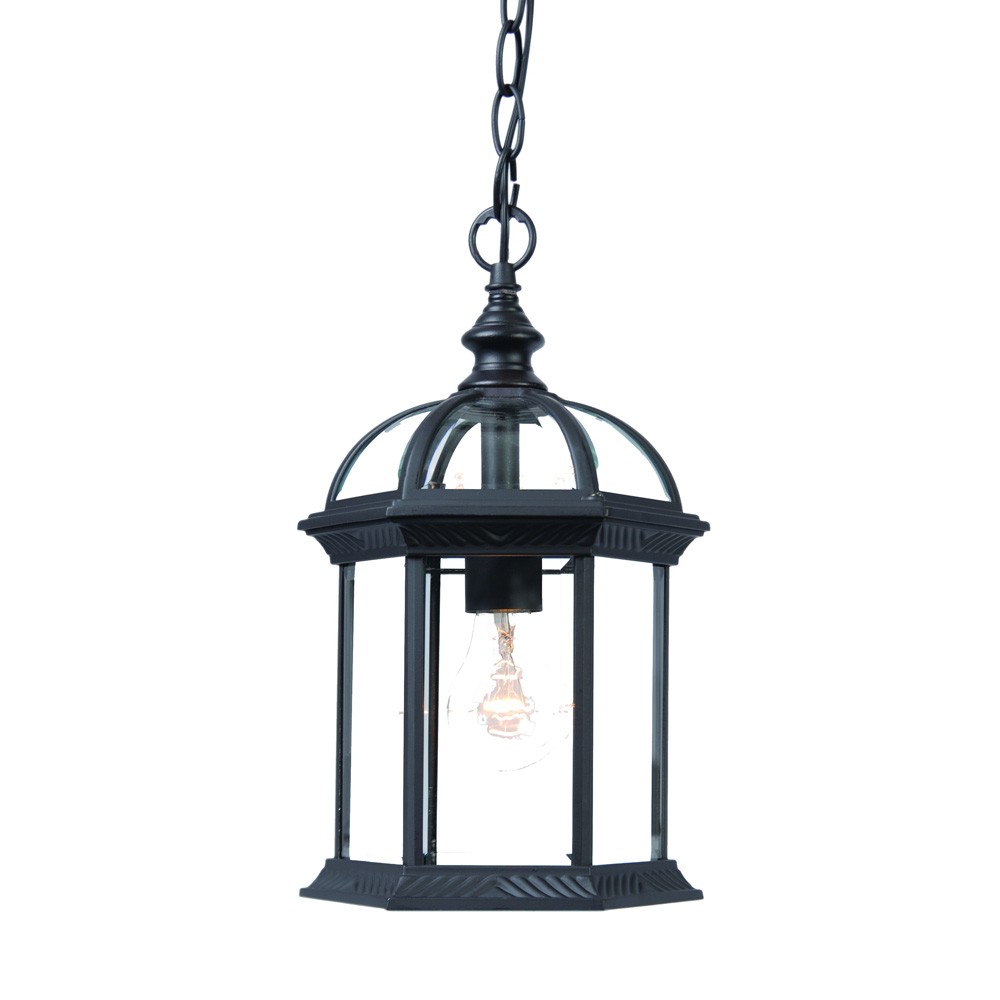 Picture of HomeRoots 398008 13.75 x 8 x 8 in. Dover 1-Light Matte Black Hanging Light