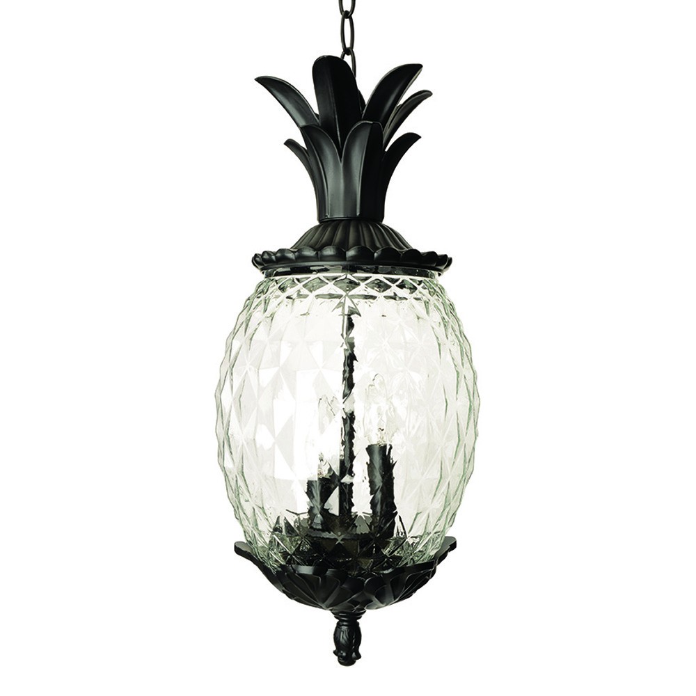 Picture of HomeRoots 398016 21 x 9.5 x 9.5 in. Lanai 3-Light Black Coral Hanging Light