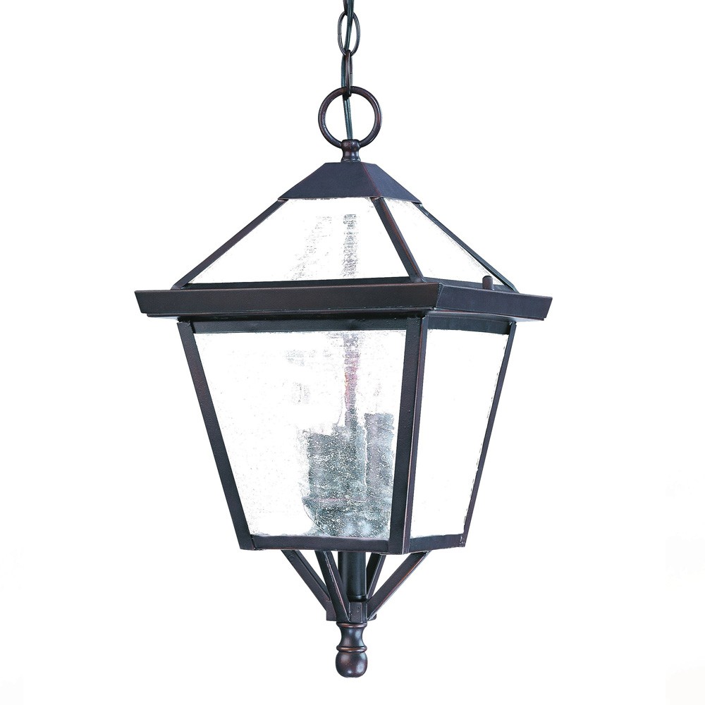 Picture of HomeRoots 398019 18 x 9.75 x 9.75 in. Bay Street 3-Light Architectural Bronze Hanging Light