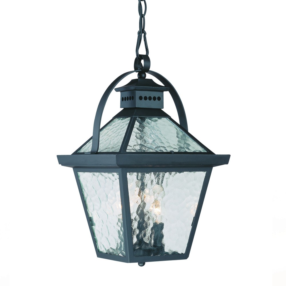 Picture of HomeRoots 398021 16.5 x 9.75 x 9.75 in. Bay Street 3-Light Matte Black Hanging Light