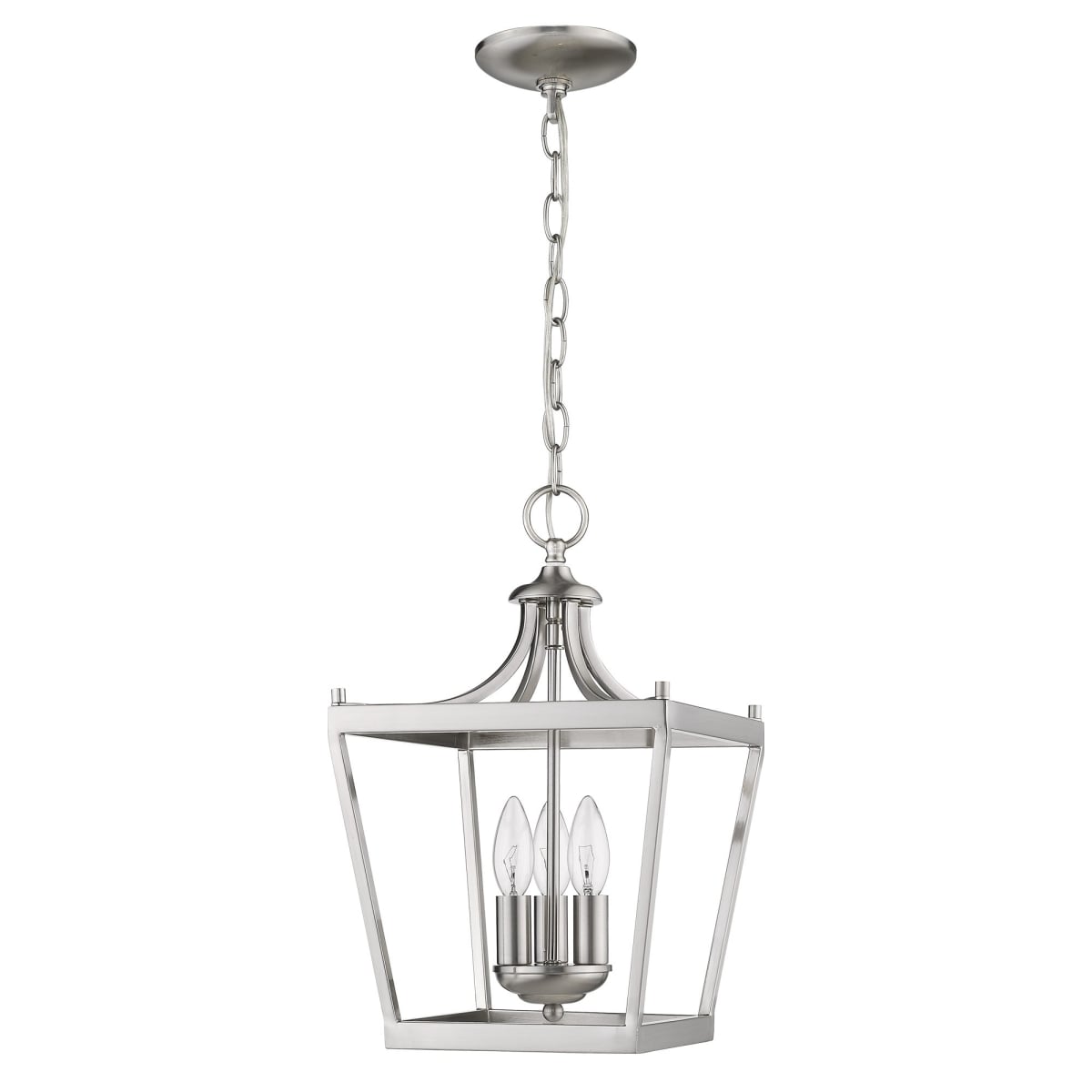 16 x 10 x 10 in. Kennedy 3-Light Satin Nickel Pendant