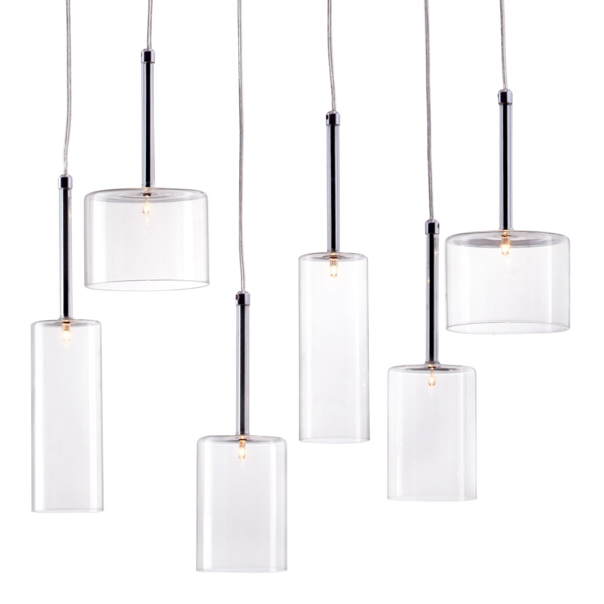 13 x 21.7 x 5.5 in. Clear Varying Lantern Ceiling Lamp