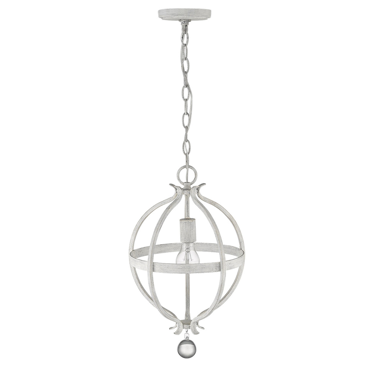 19 x 12 x 12 in. Callie 1-Light Country White Pendant