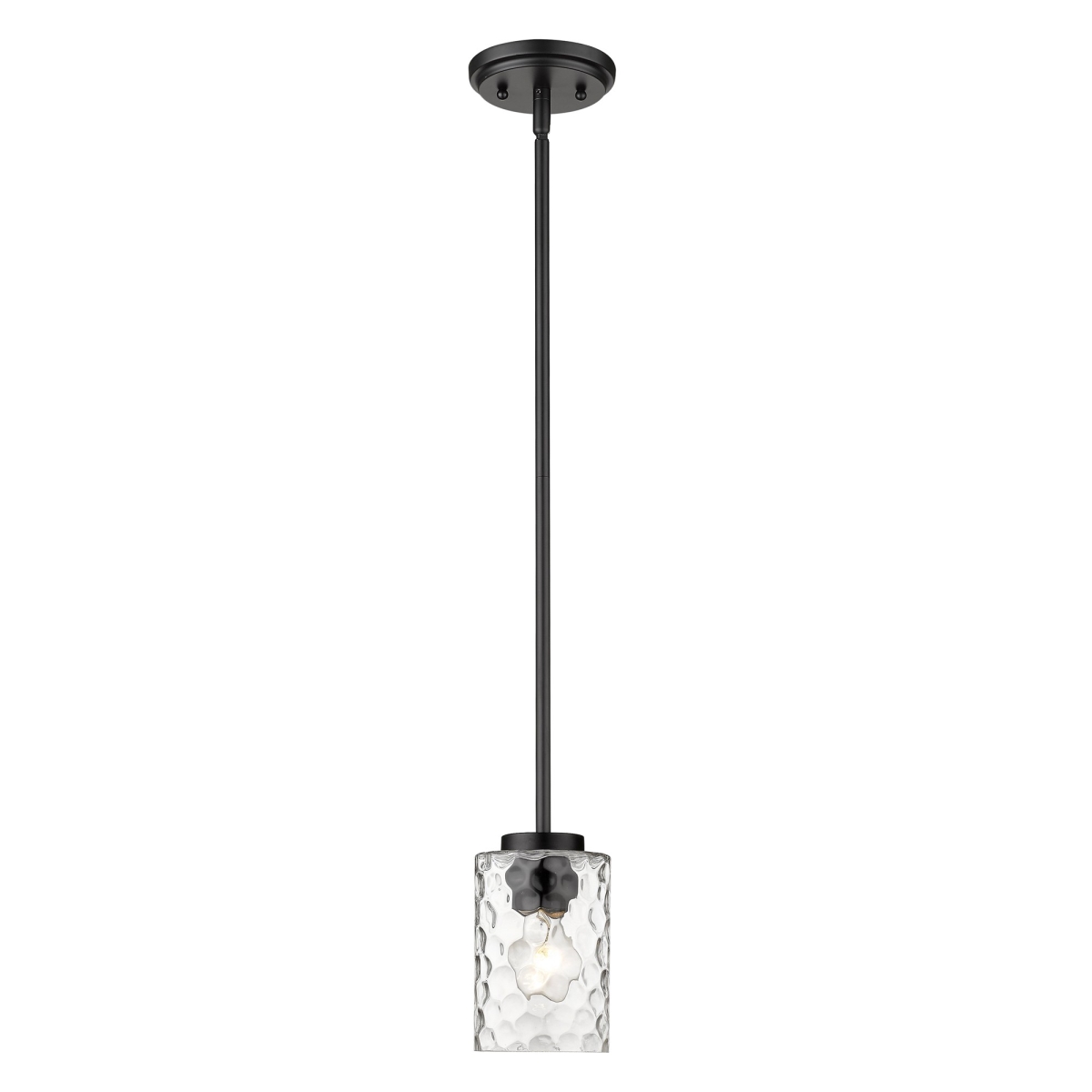 7 x 5 x 5 in. Livvy 1-Light Matte Black Pendant