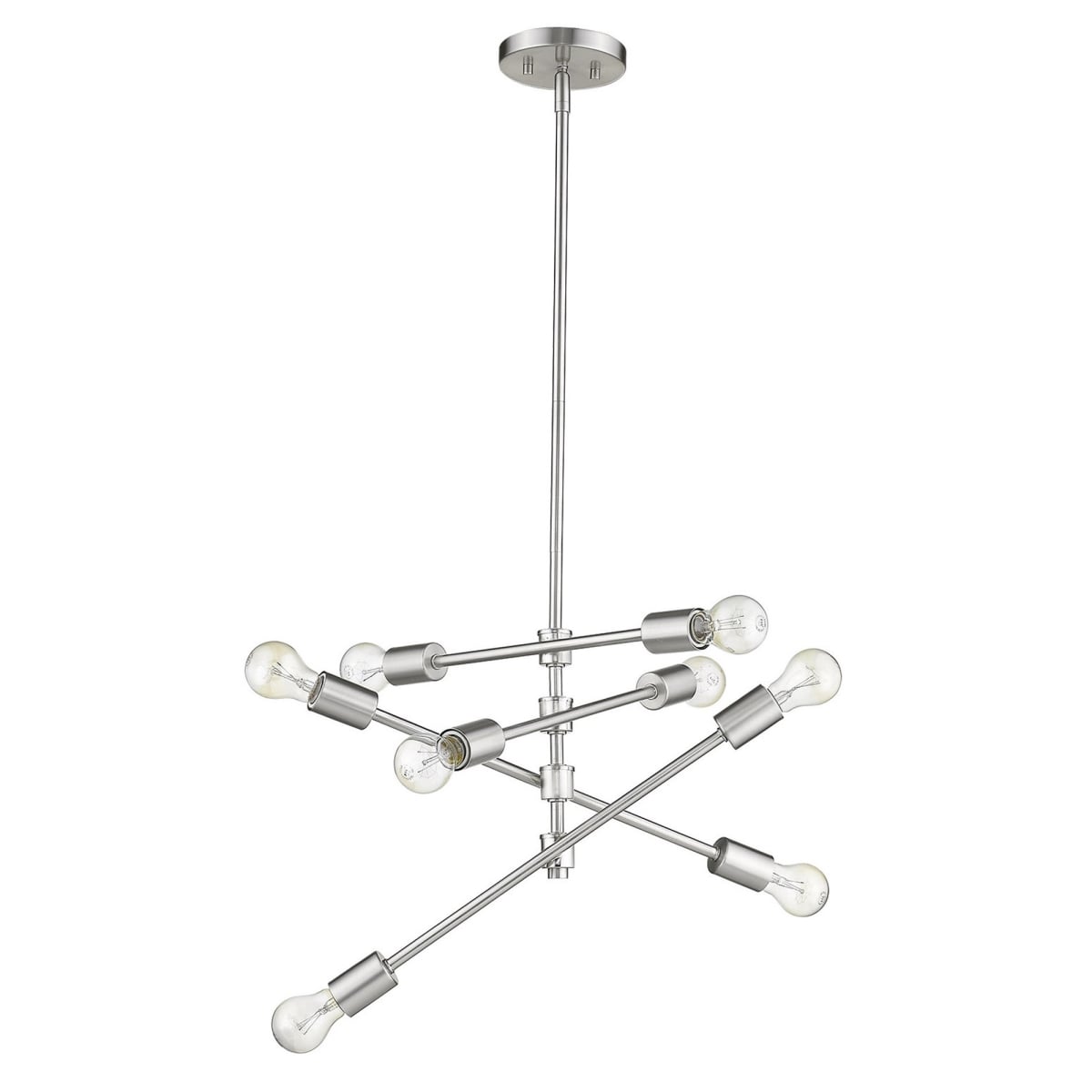 12 x 19 x 23.25 in. Calix 8-Light Satin Nickel Pendant