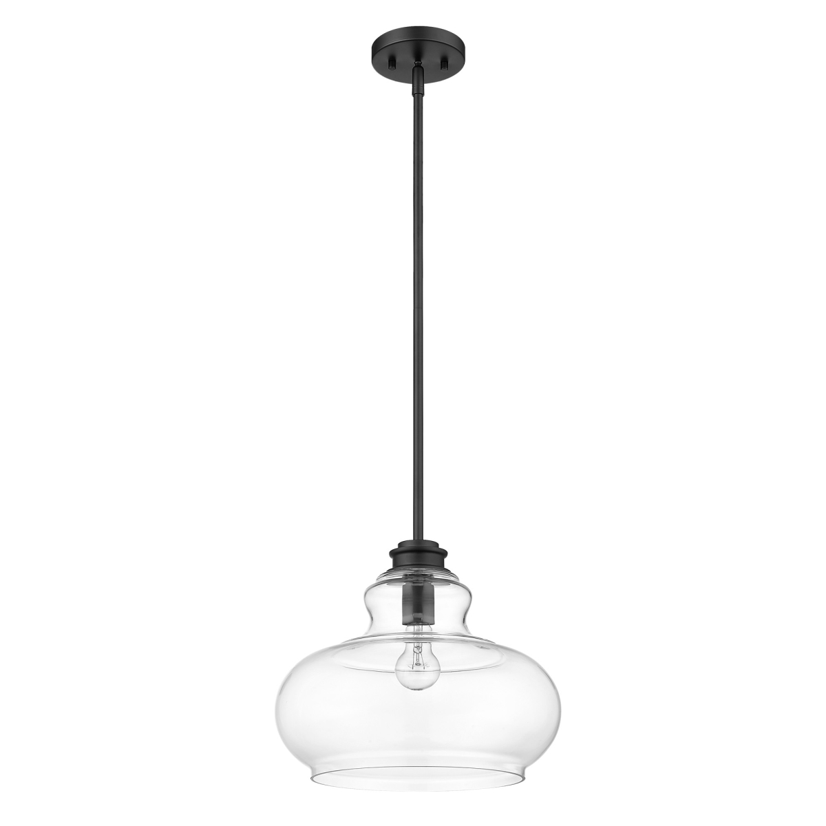 11.25 x 13.75 x 13.75 in. Torrel 1-Light Matte Black Pendant