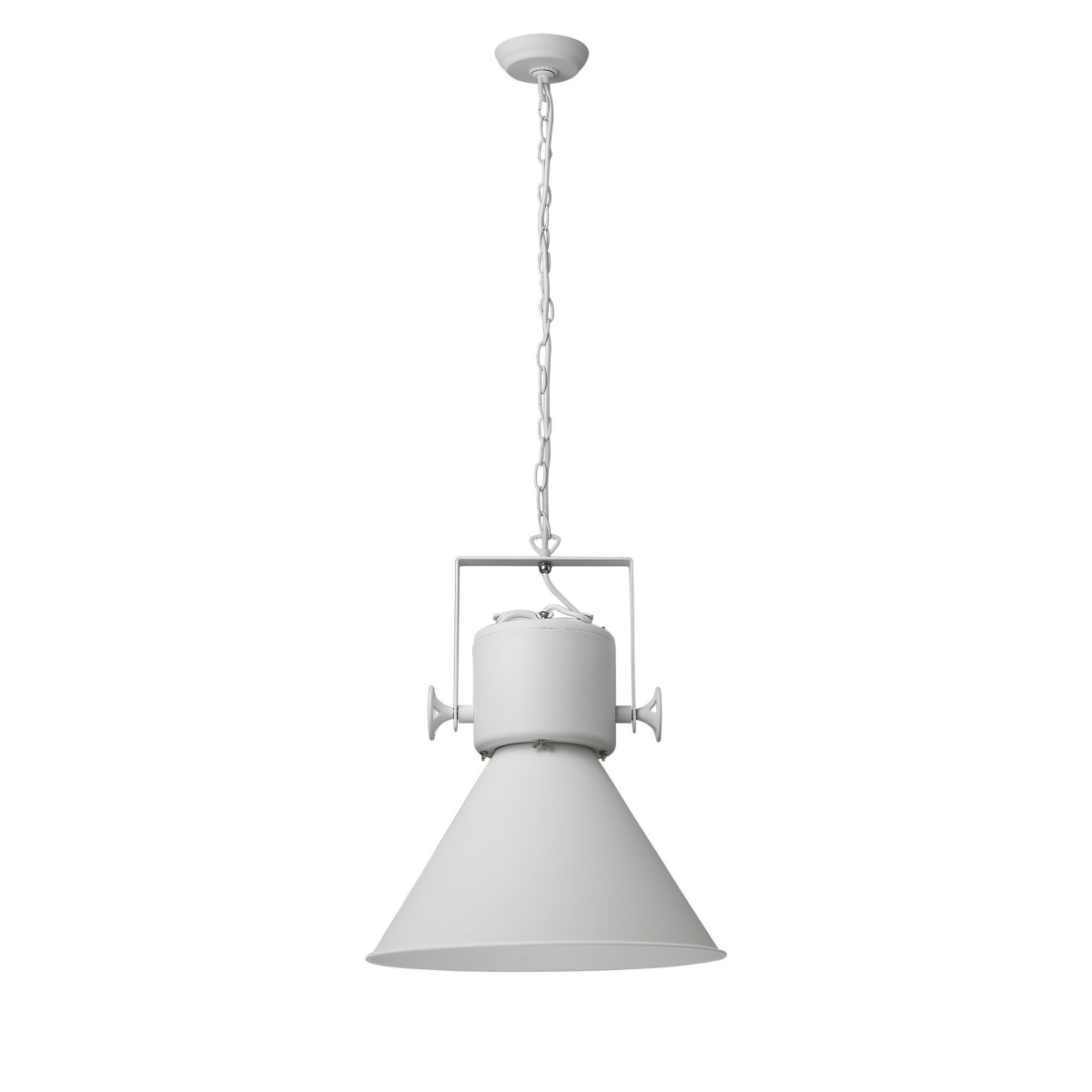 20.5 x 17.75 x 17.75 in. Crew 1-Light White Pendant