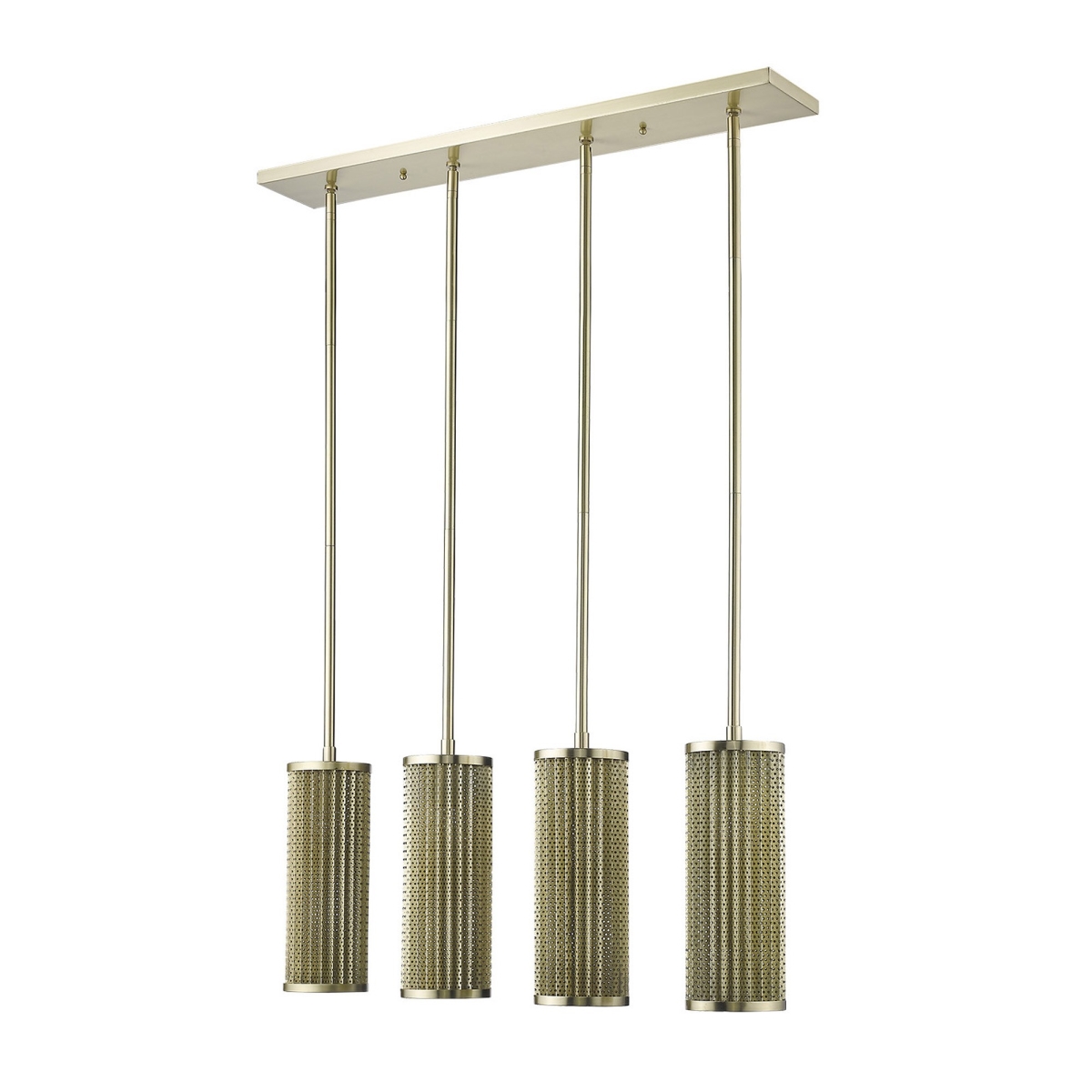 14 x 5 x 33.5 in. Basetti 4-Light Gold Pendant