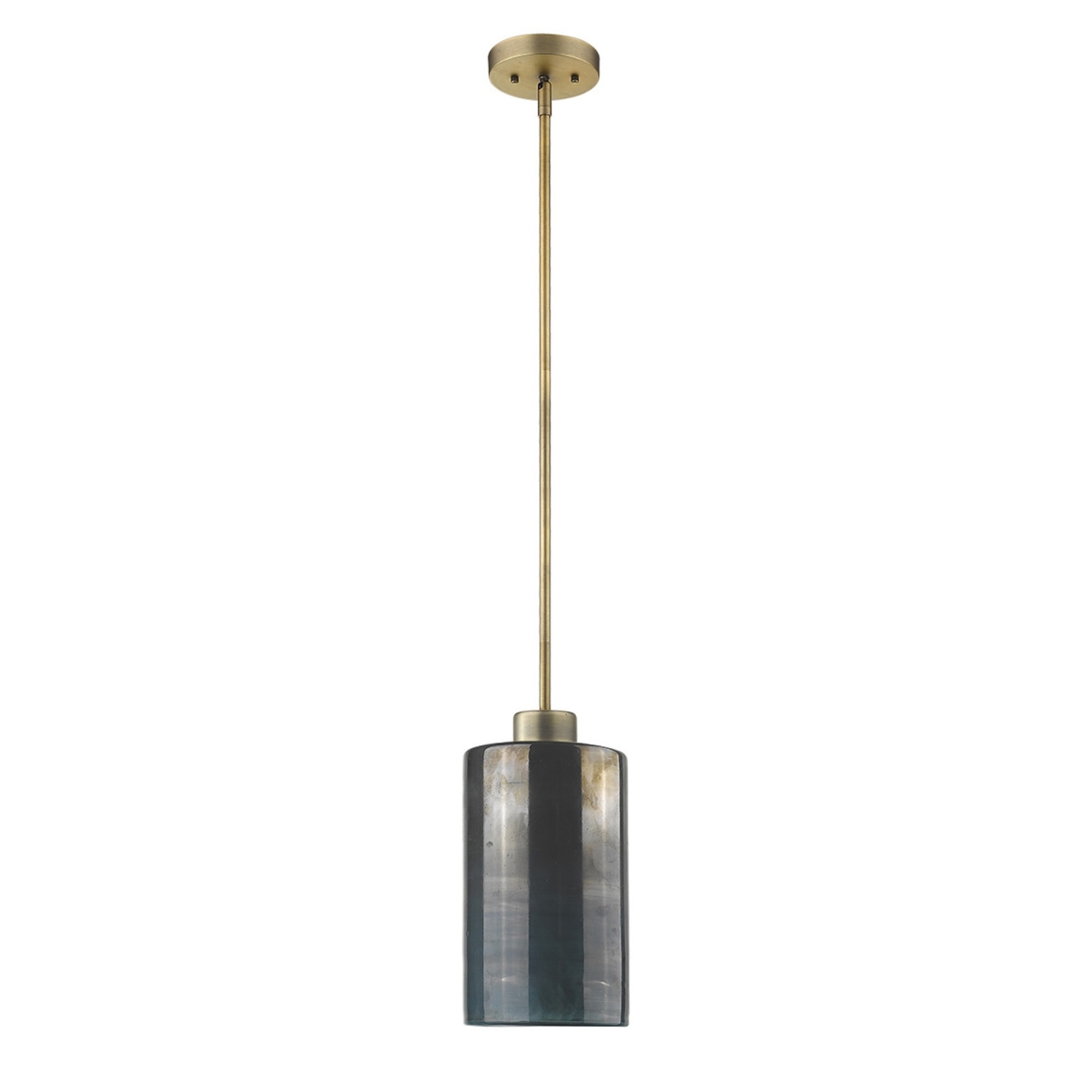 7.5 x 4.5 x 4.5 in. Monet 1-Light Brass Pendant