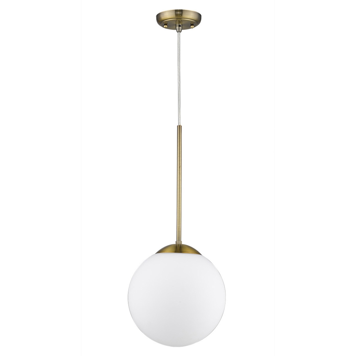 22.75 x 10 x 10 in. Solea 1-Light Antique Brass Pendant