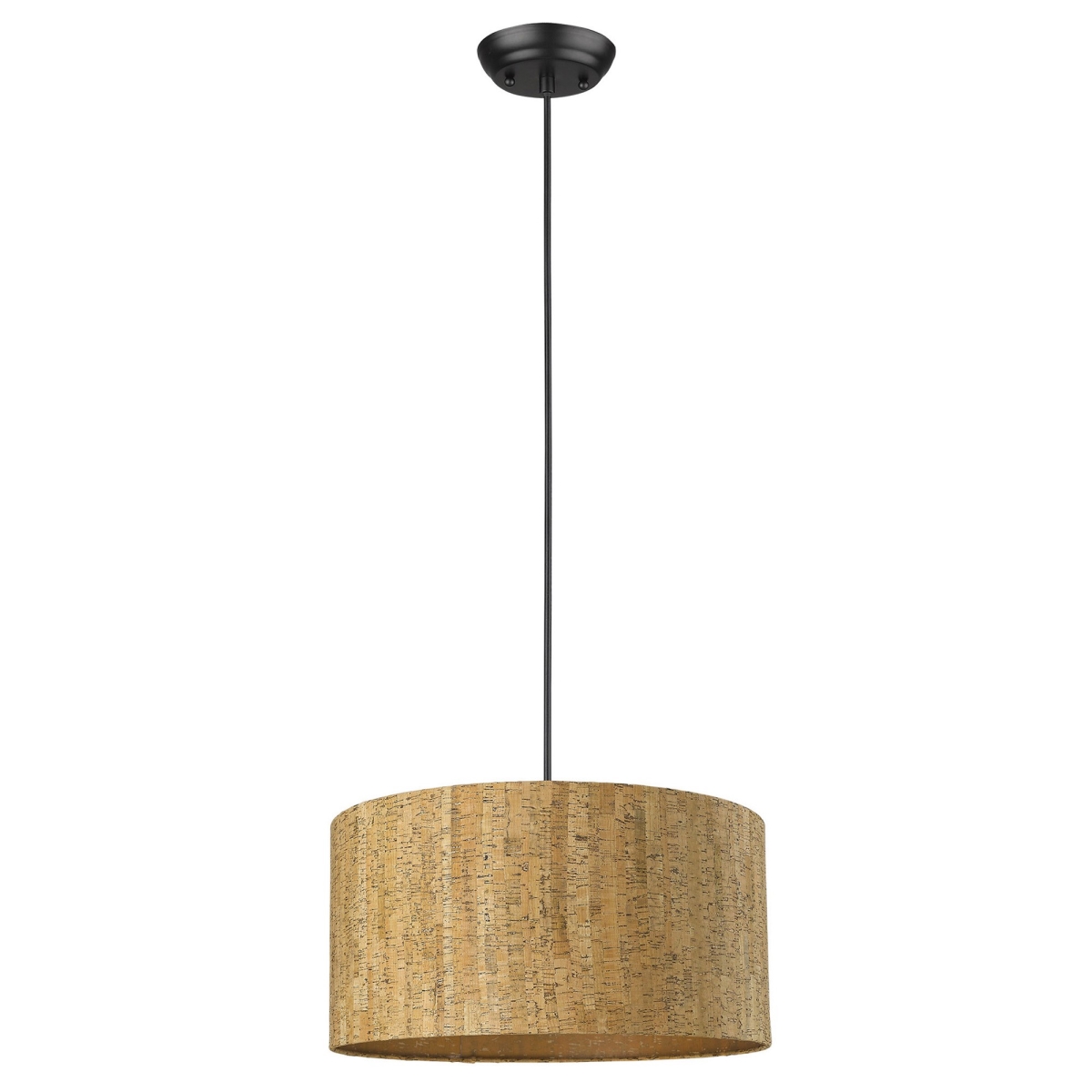 398291 9 x 17.75 x 17.75 in. Lisbon 1-Light Matte Black Pendant