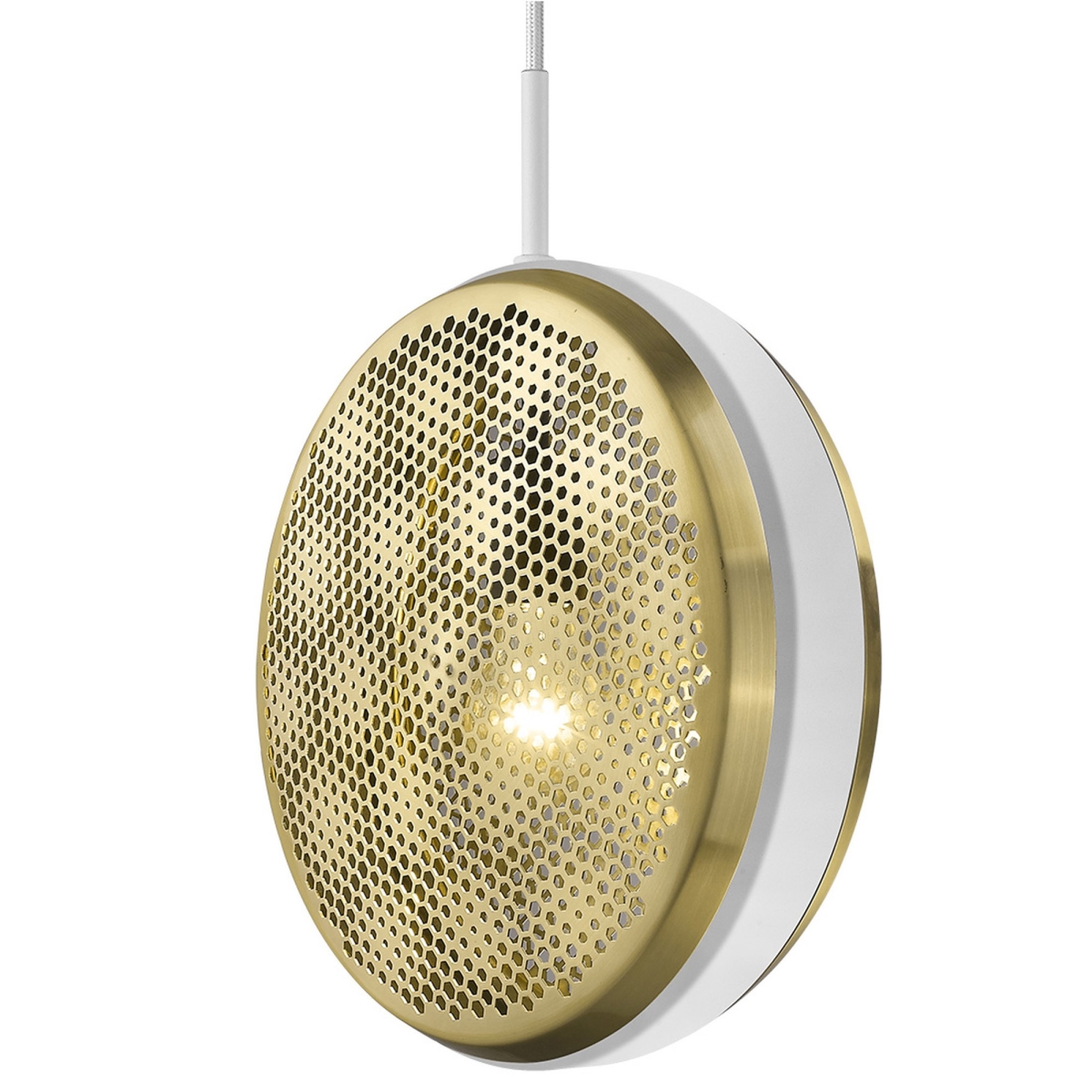 16.75 x 5.5 x 13.5 in. Tholos 1-Light White Pendant