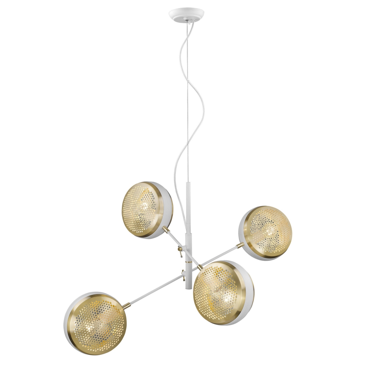 18 x 27.5 x 39.5 in. Tholos 4-Light White Pendant