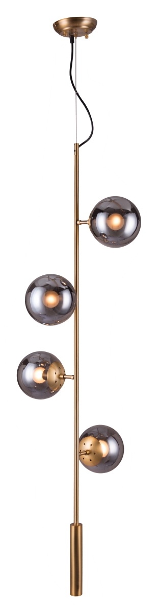 Berry & Smoked Glass Ceiling Lamp, Gold