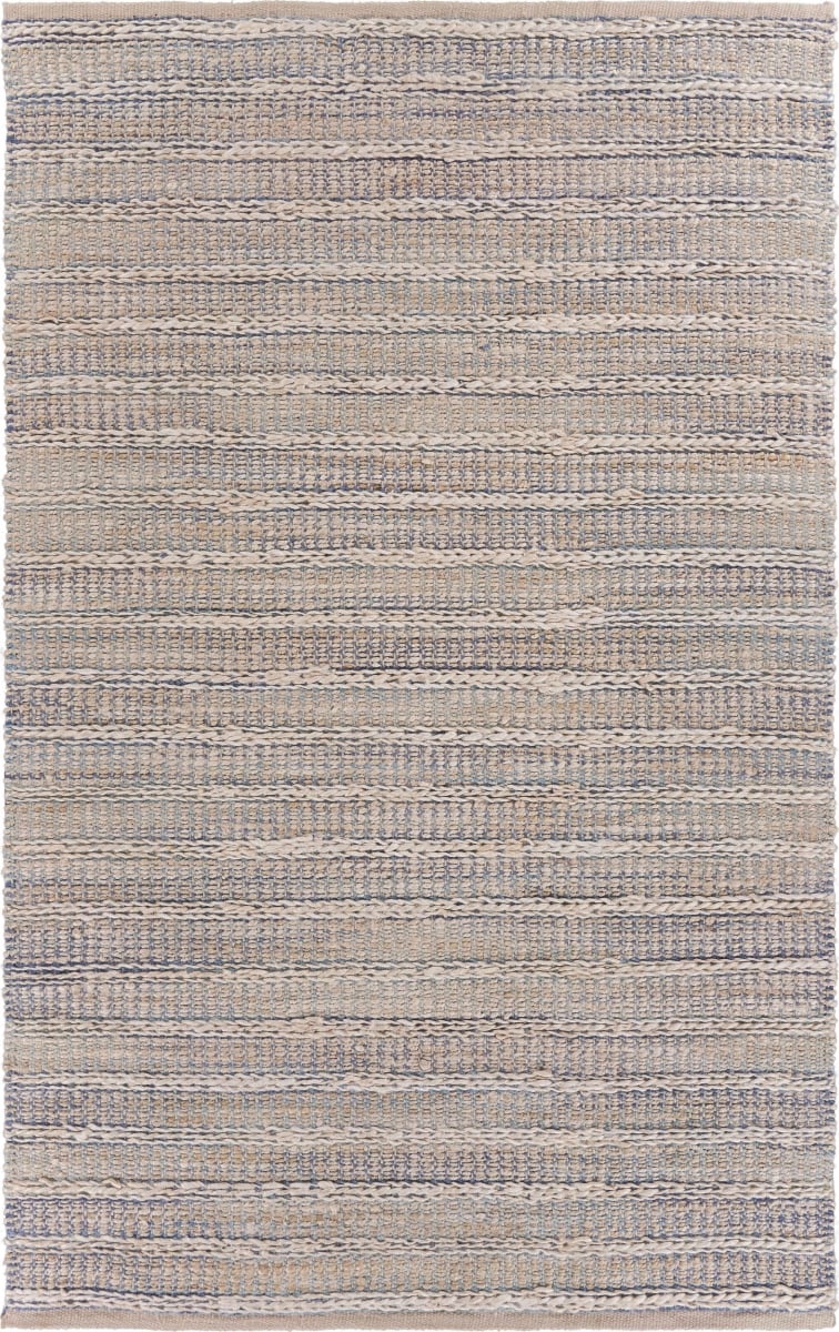 395505 9 x 12 ft. Blue & Cream Braided Jute Area Rug