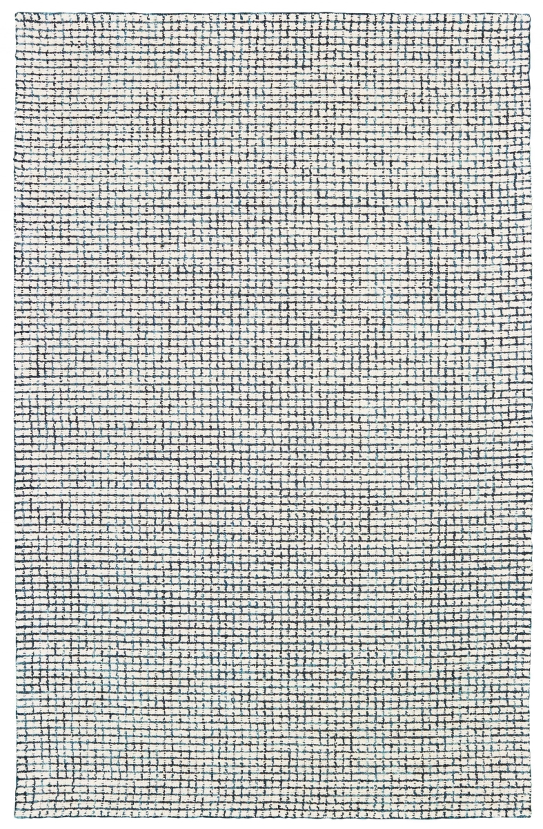5 x 8 ft. Grids Area Rug, Navy & Ivory