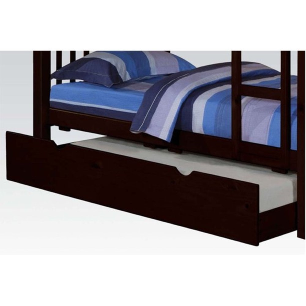 Picture of HomeRoots 286133 11 x 75 x 41 in. Deep Brown Pull Out Trundle for Under Bed