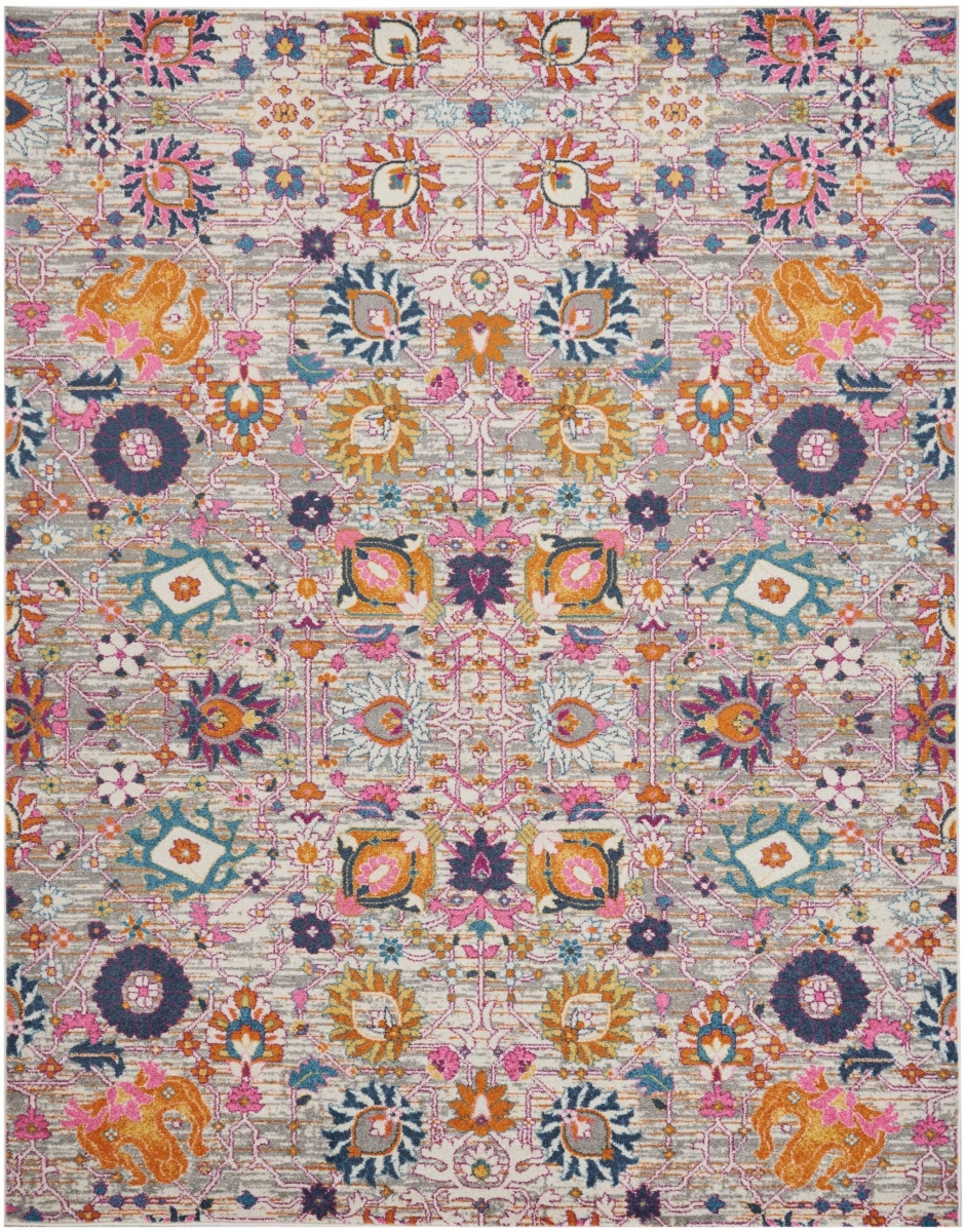 385243 8 x 10 ft. Gray & Pink Distressed Area Rug