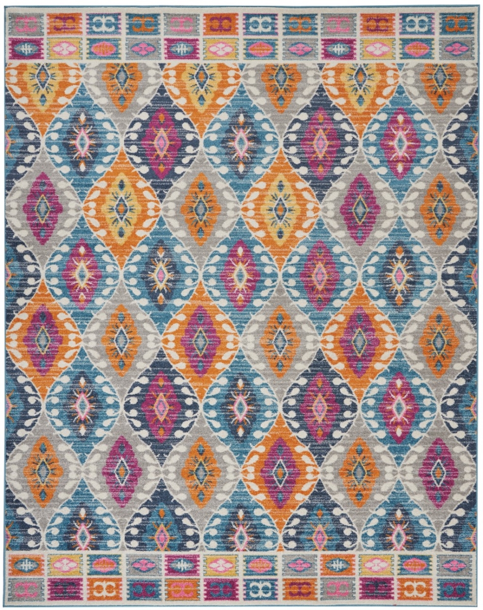 385249 8 x 10 ft. Multi Color Ogee Pattern Area Rug
