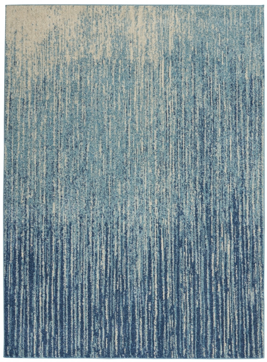 5 x 7 ft. Navy & Light Blue Abstract Area Rug