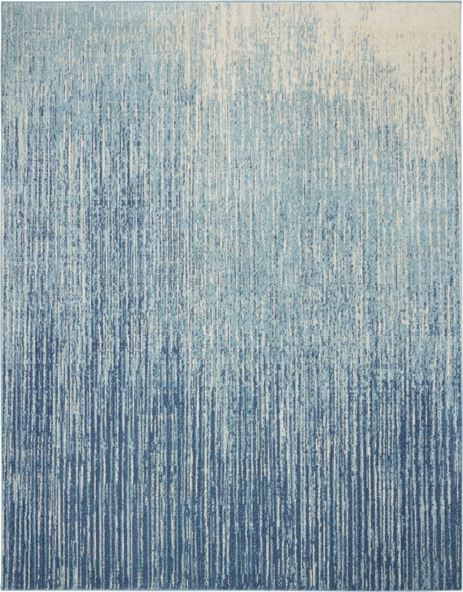 8 x 10 ft. Navy & Light Blue Abstract Area Rug