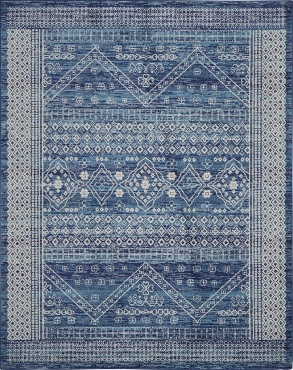 Picture of HomeRoots 385607 8 x 10 ft. Navy Blue & Ivory Persian Motifs Area Rug