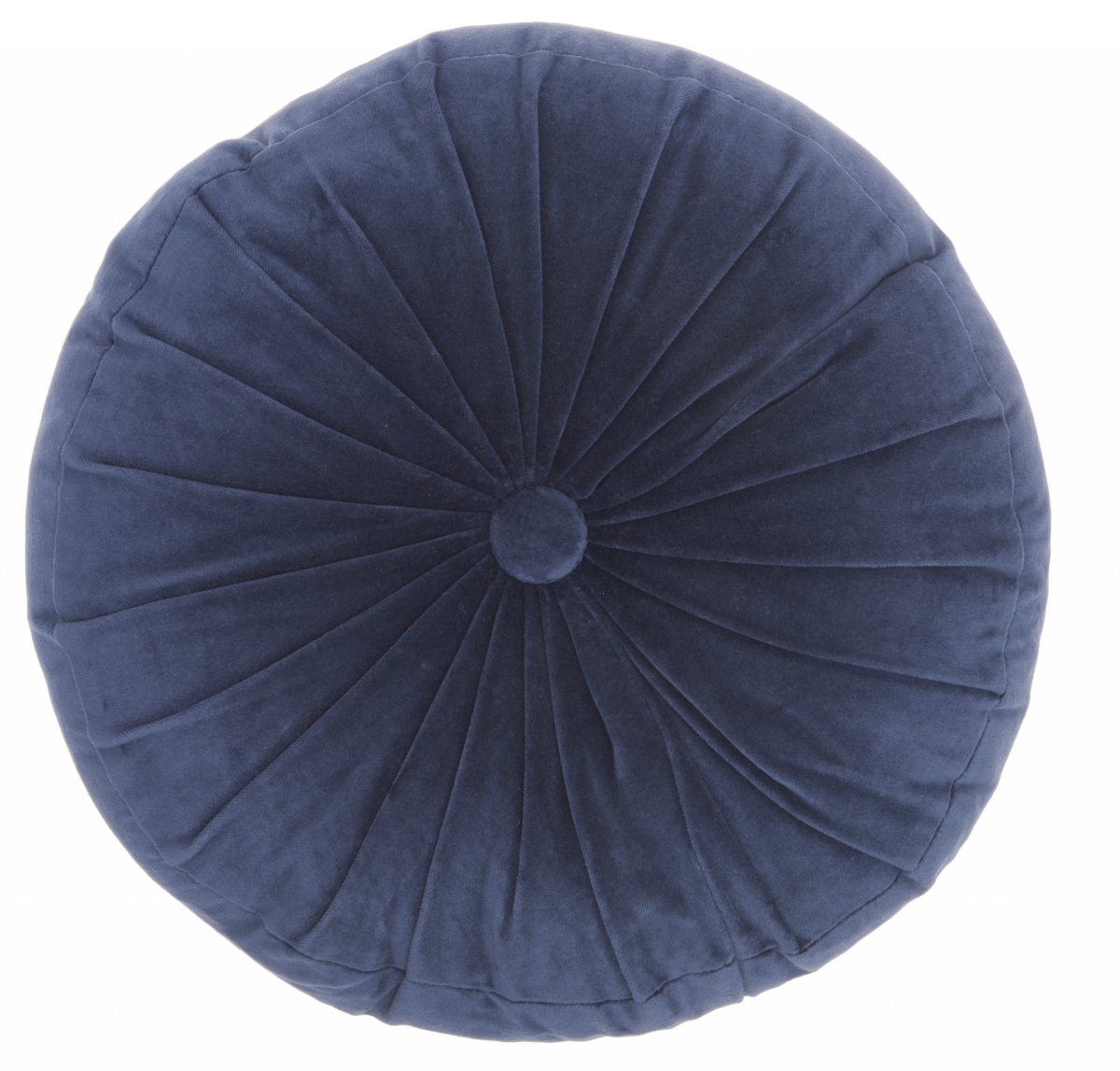 16 x 16 in. Dark Blue Tufted Round Throw Pillow