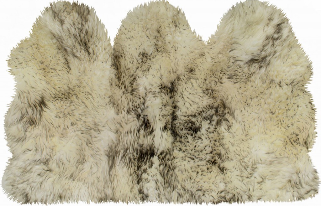 Picture of HomeRoots 388531 3 x 5 ft. Brown Ombre Natural Sheepskin Area Rug