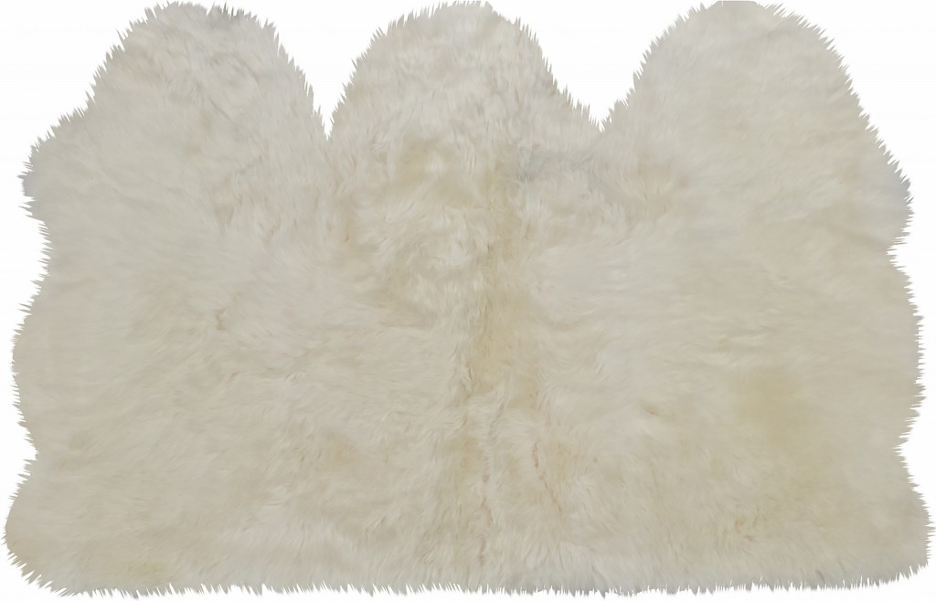 Picture of HomeRoots 388534 3 x 5 ft. Golden Natural Sheepskin Area Rug
