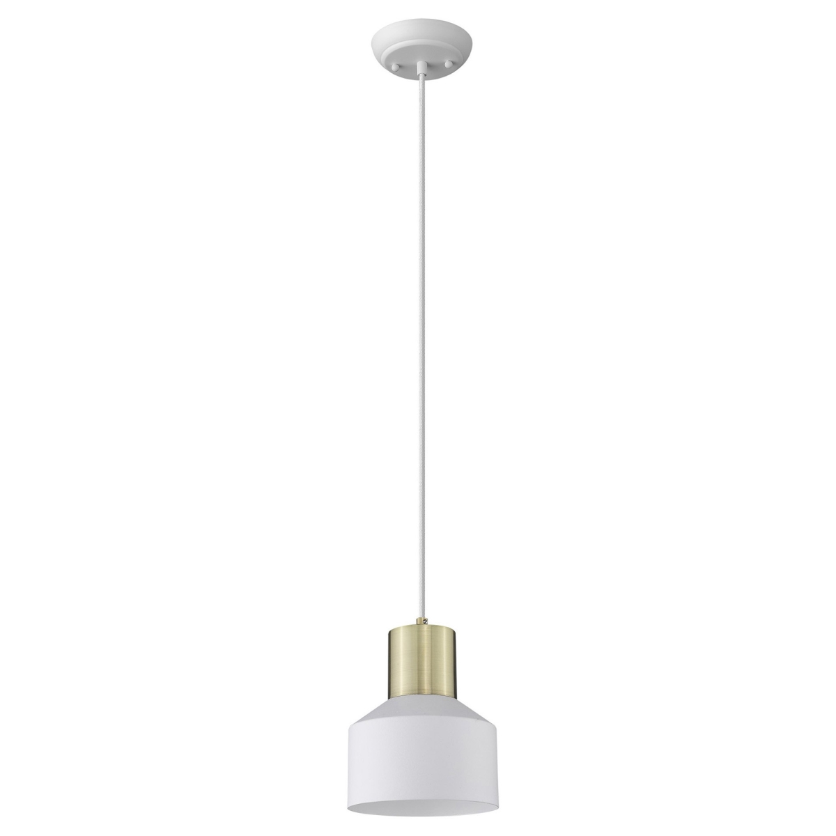 8 x 6.25 x 6.25 in. Ingo 1-Light White Pendant