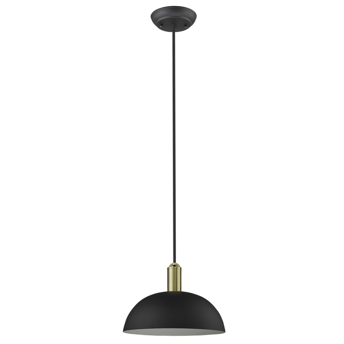 8.25 x 12 x 12 in. Ingo 1-Light Matte Black Pendant