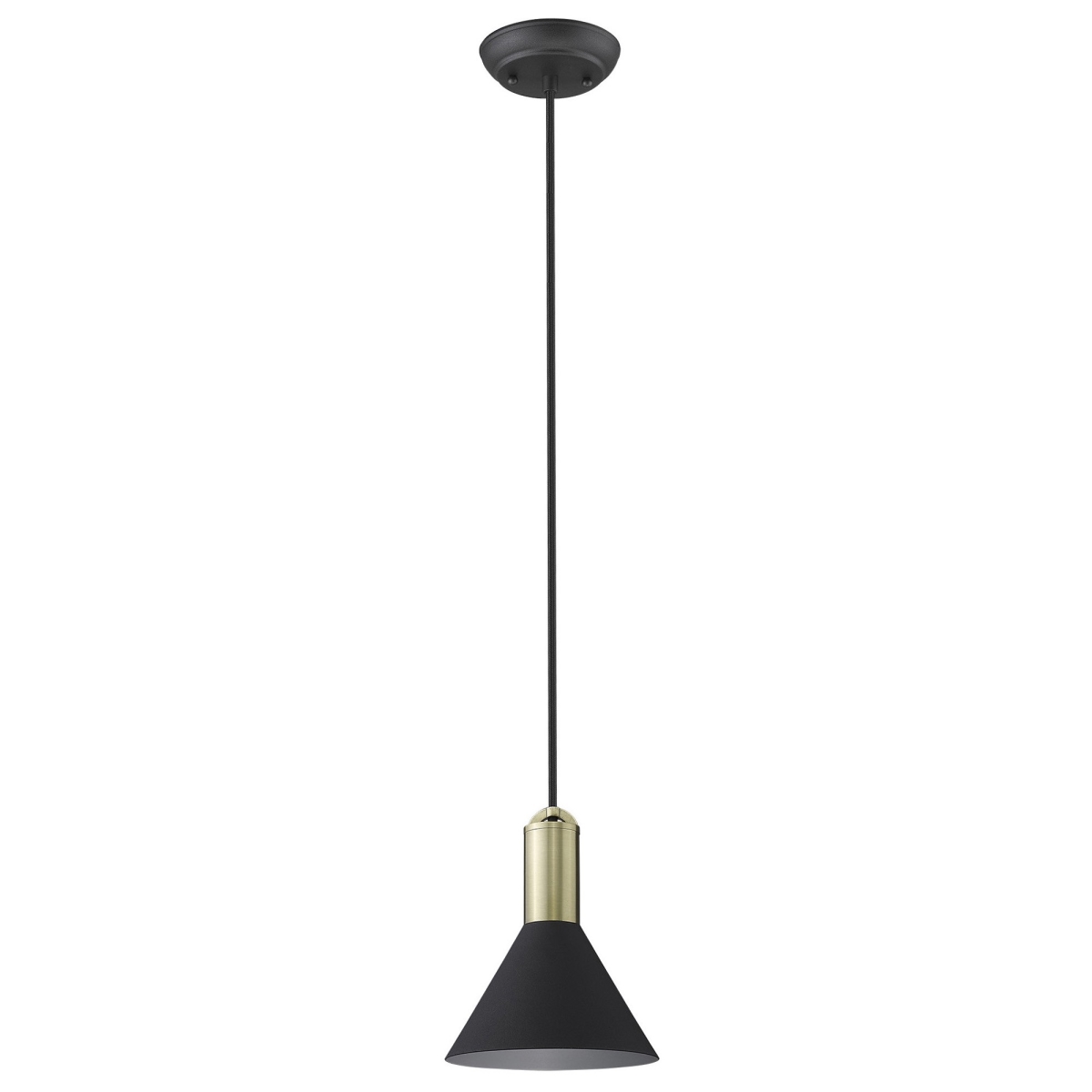7.5 x 6.25 x 6.25 in. Ingo 1-Light Matte Black Pendant