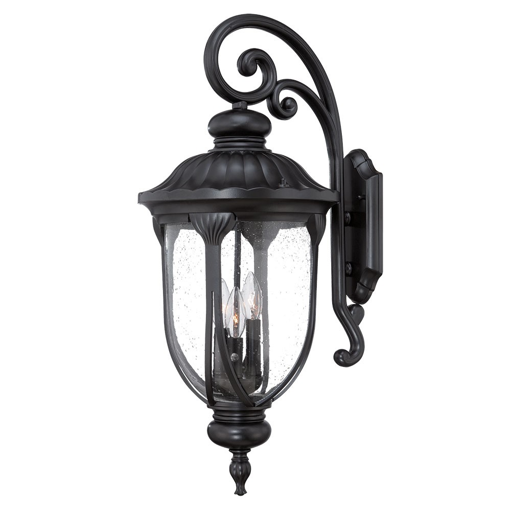 398357 27.5 x 12 x 14 in. Laurens 3-Light Matte Black Wall Light