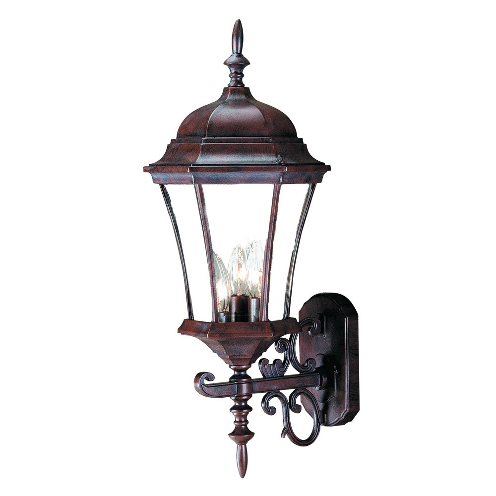 24 x 9.25 x 10.5 in. Bryn Mawr 3-Light Burled Walnut Wall Light