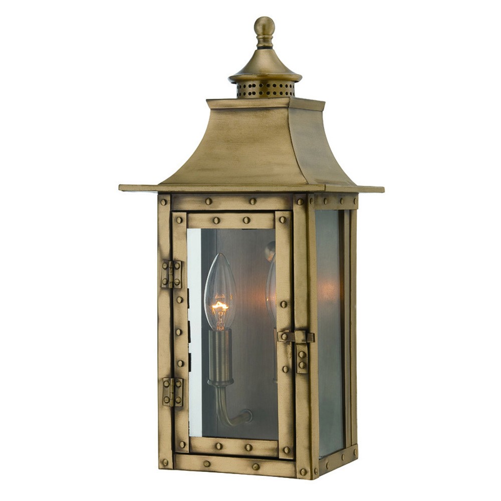 Picture of HomeRoots 398415 16.5 x 8 x 5.75 in. St. Charles 2-Light Aged Brass Wall Light