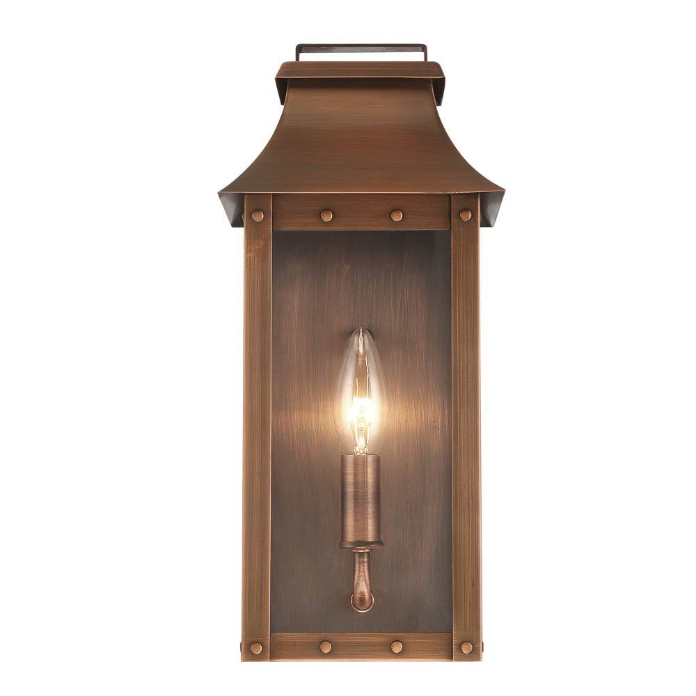 Picture of HomeRoots 398420 13.25 x 6 x 6 in. Manchester 1-Light Copper Patina Pocket Wall Light