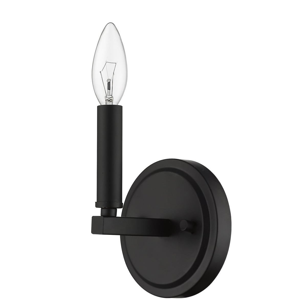 398436 6.63 x 5 x 4 in. Sawyer 1-Light Matte Black Sconce