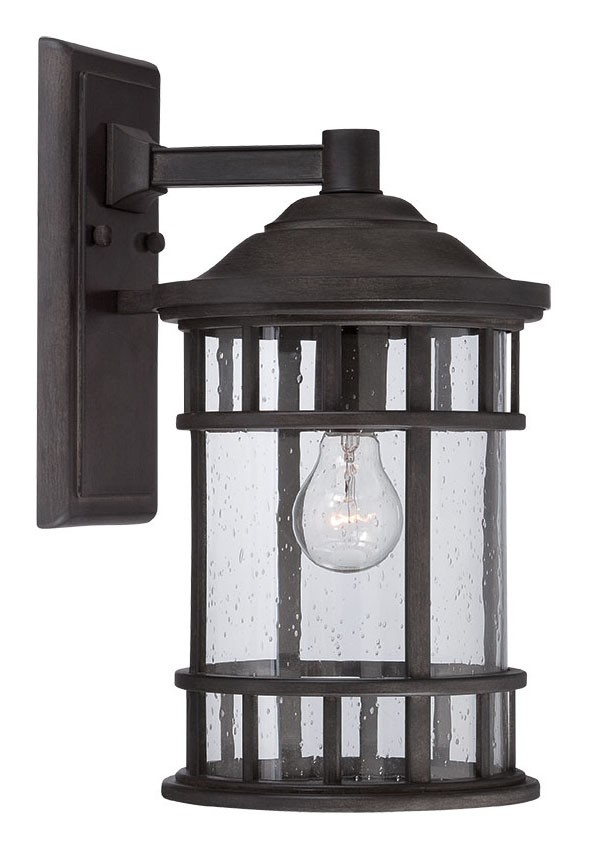 Picture of HomeRoots 398518 11.25 x 6.5 x 8.25 in. Vista II 1-Light Black Coral Wall Light