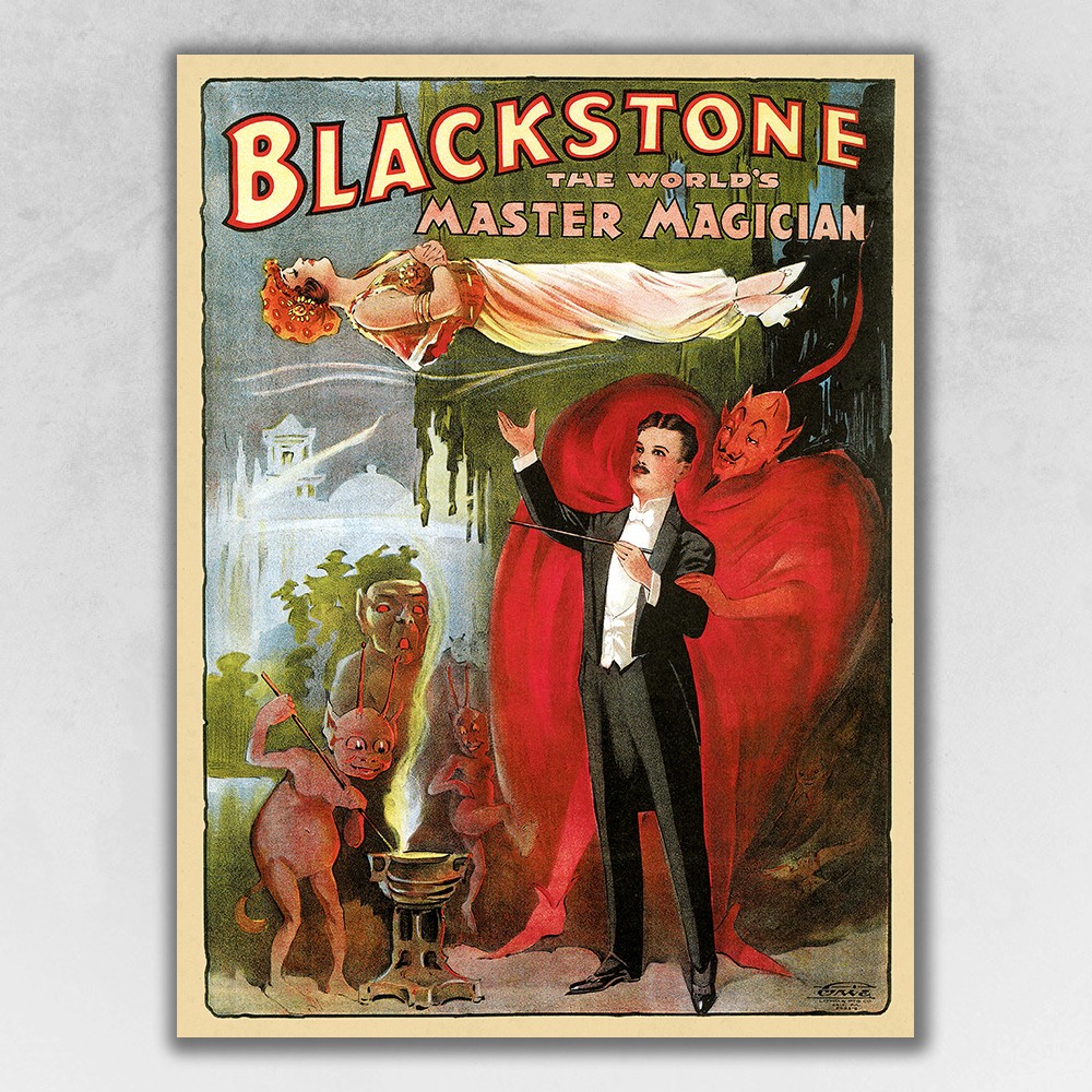 393281 20 x 28 in. Vintage 1934 Blackstone Magic Multi Color Wall Art