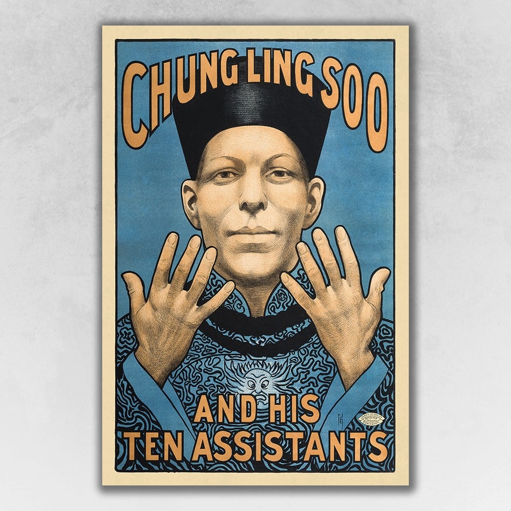 24 x 36 in. Chung Ling Soo Vintage Magic Poster Multi Color Wall Art